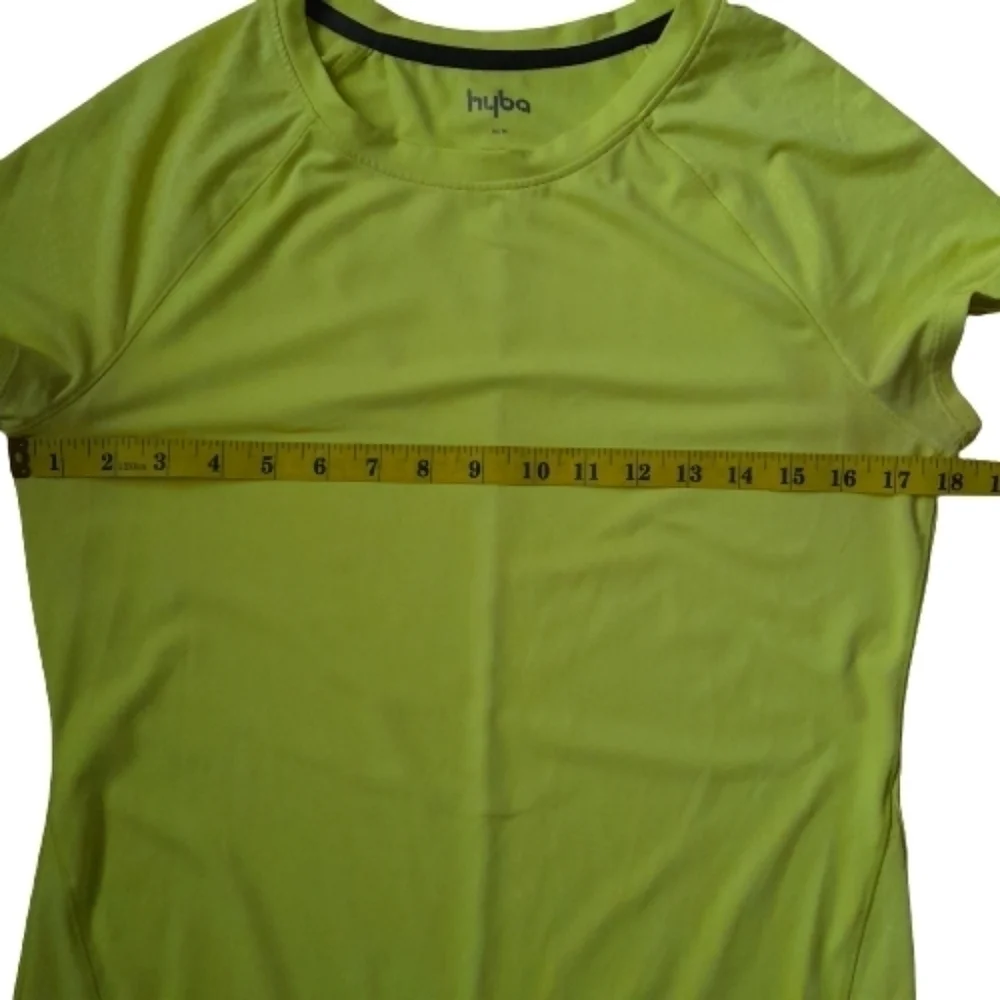 HYBA Top Activewear Running Womens Medium Yellow Neon - Picture 4 of 8
